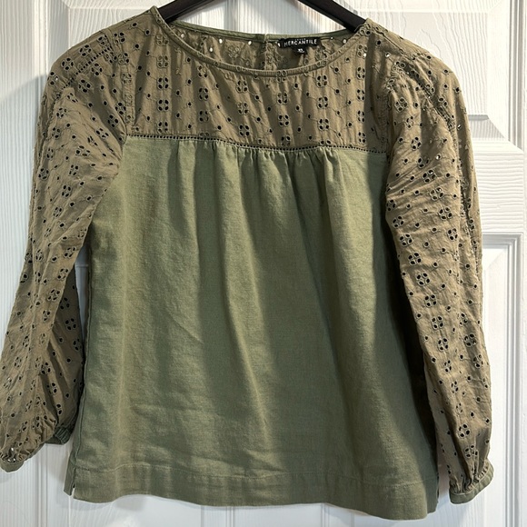 J Crew 3/4 Sleeve Fall Blouse - Picture 1 of 1